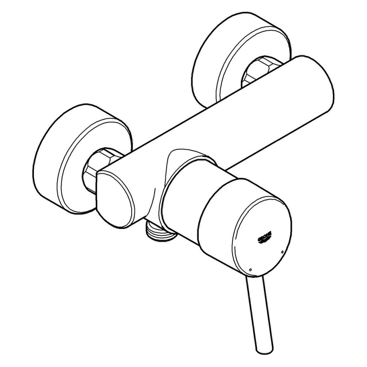 Grohe Brausemischer Concetto 1/2" Wandmontage Chrom