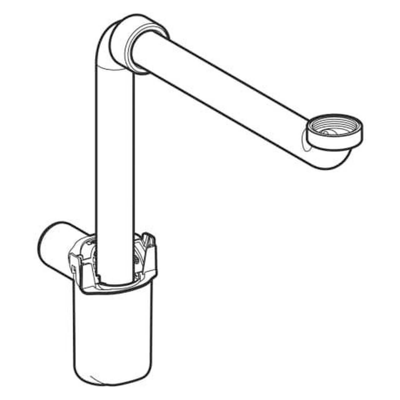 Geberit Tauchrohrsiphon G1 1/4 x 32 mm Raumsparmodell Waschbecken