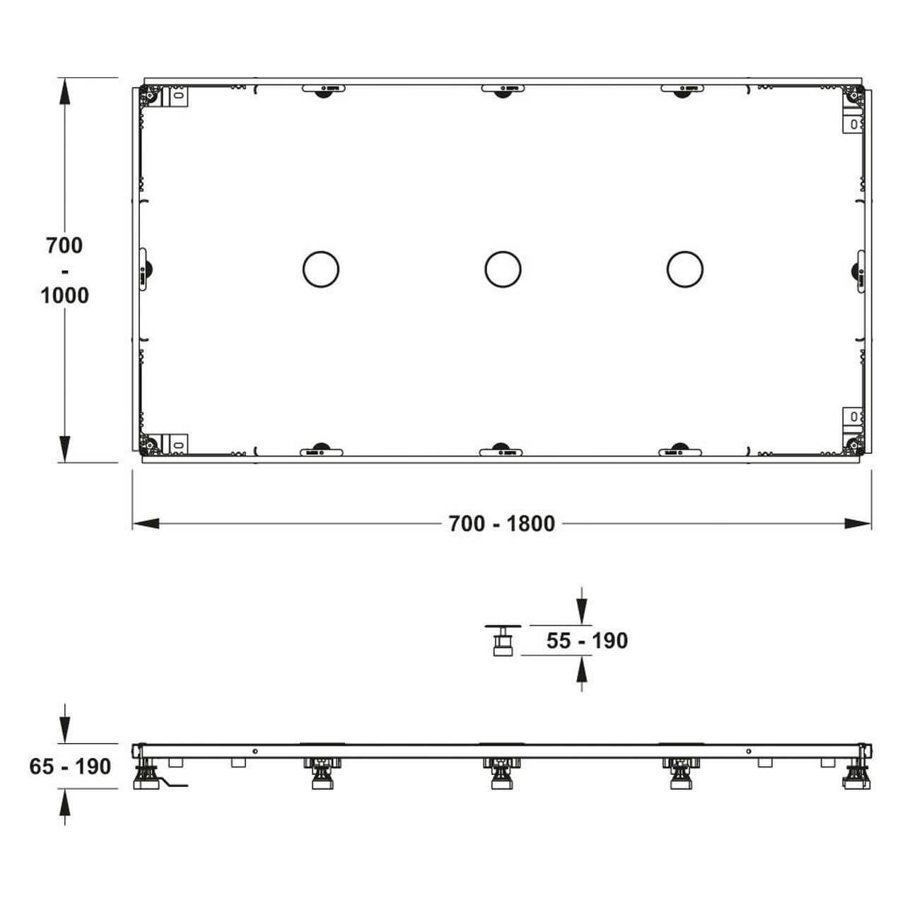 Mepa Montagerahmen SF XL 100/180 höhenverstellbar Universal (150184)