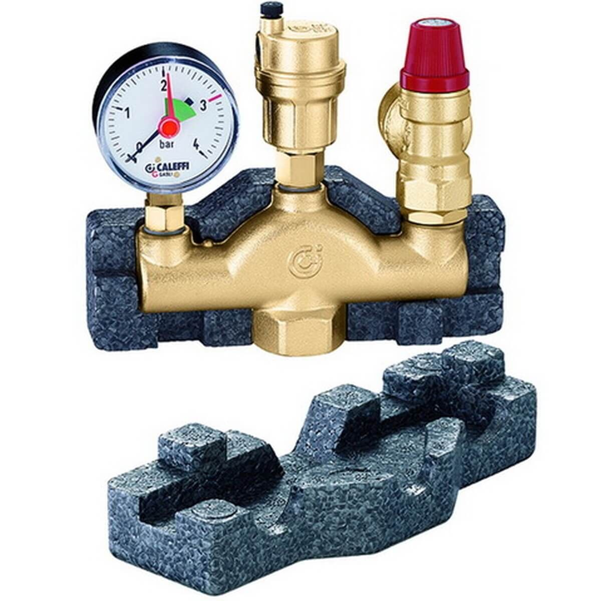 Caleffi Kesselsicherheitsgruppe 1" 3 bar mit Isolierung bis 100 kW