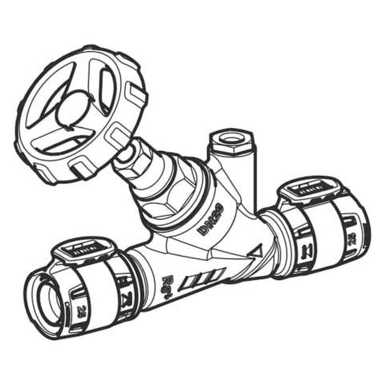 Geberit Schrägsitz-Absperrventil FlowFit Ø 16 mm