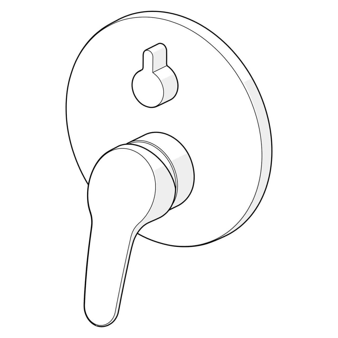 Hansa Badarmatur Hansamix Chrom, UP-Wannen-Einhebelmischer Fertigmontageset