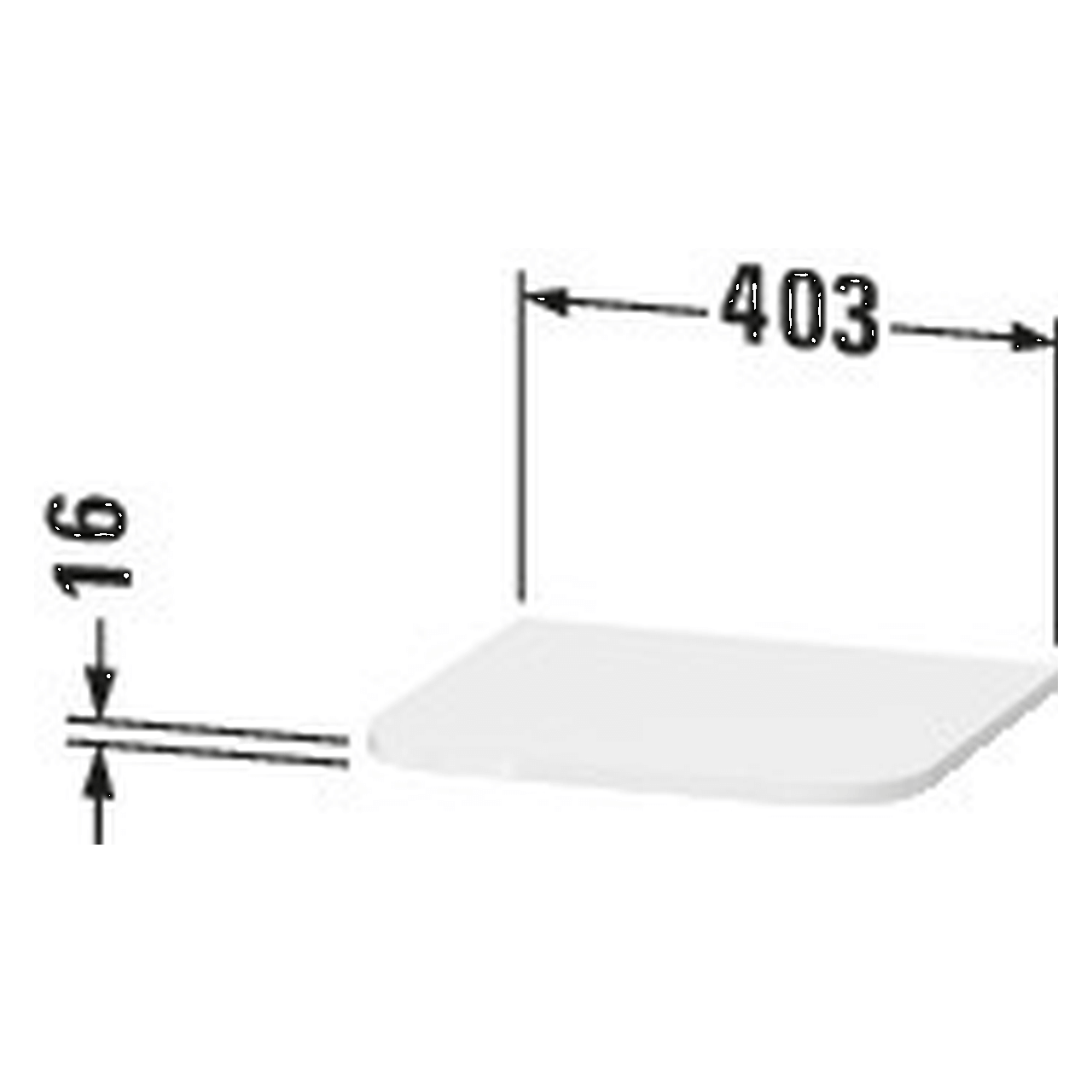 Duravit Abdeckplatte Happy D.2 Plus Mediterran 40,3x36,4 cm