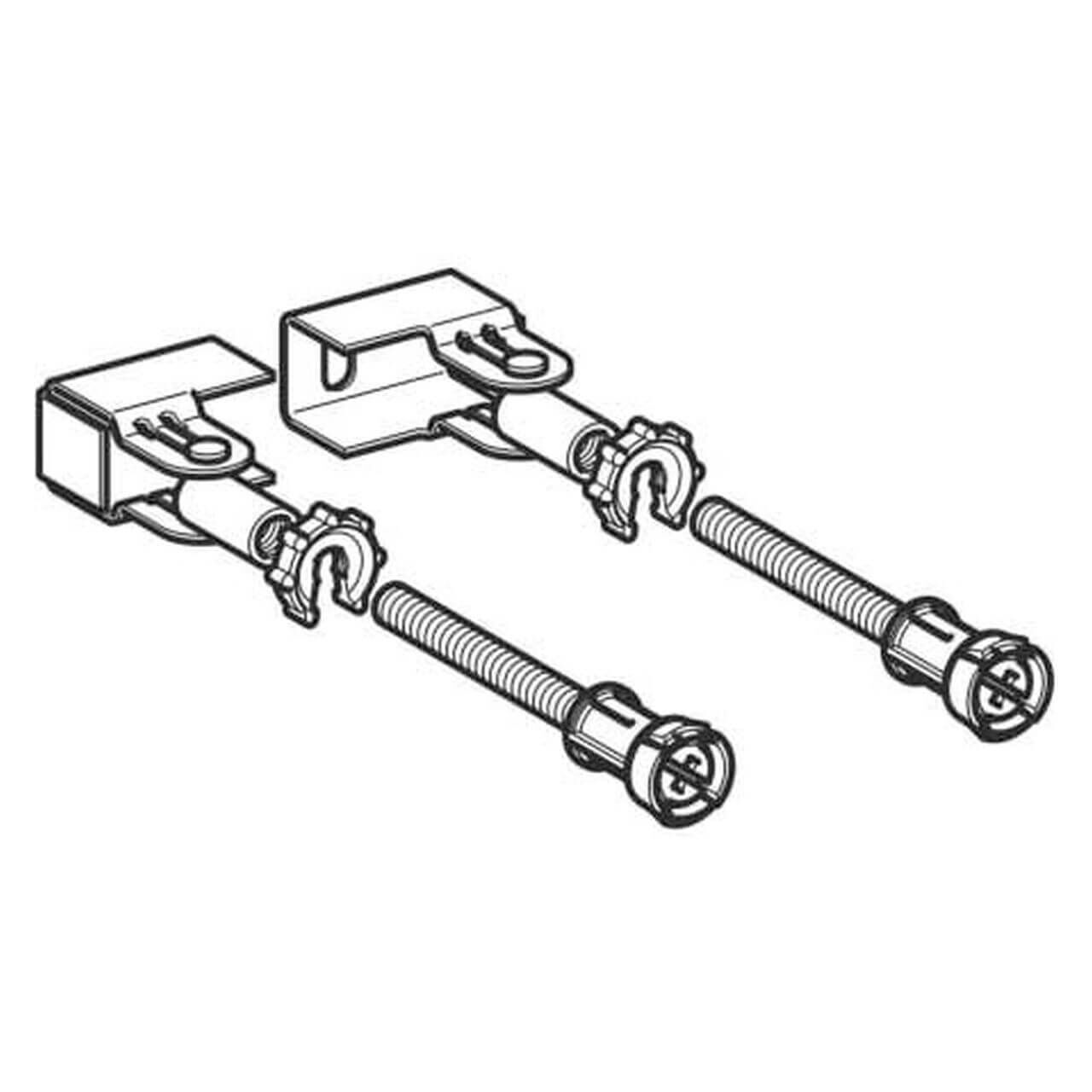 Geberit Wandanker-Set Duofix Ecklösung 2 Stück verzinkt