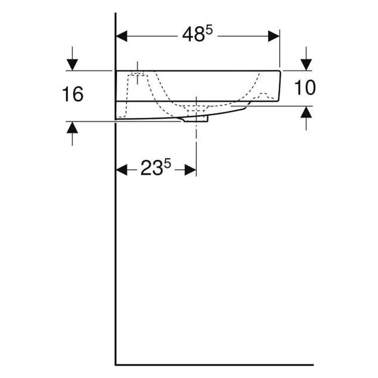 Geberit Waschtisch Icon weiß 1200x160mm
