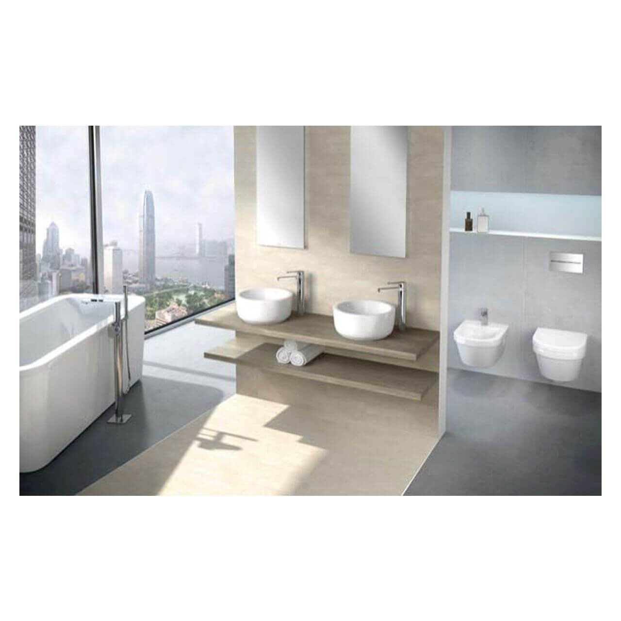 V&B WC-Sitz Architectura Scharniere aus Edelstahl, weiß (10601631)