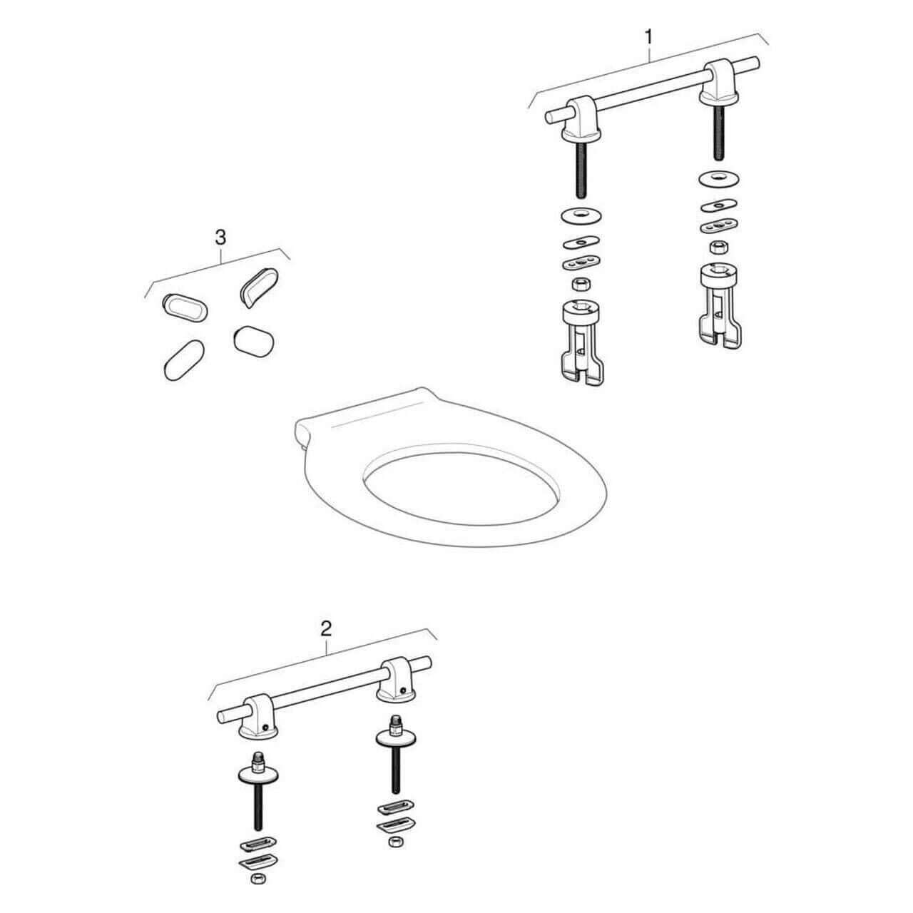 Geberit Wand-Tiefspül-WC Renova 6/5 l, pergamon