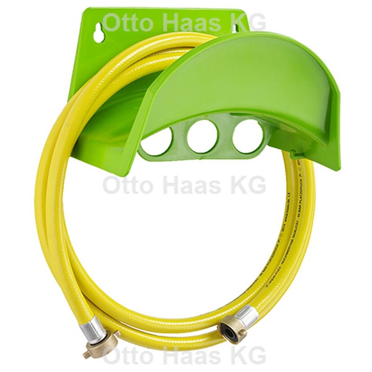 Haas Füllset OHA 5 m bis +40 °C gelb mit Wandschlauchhalter grün