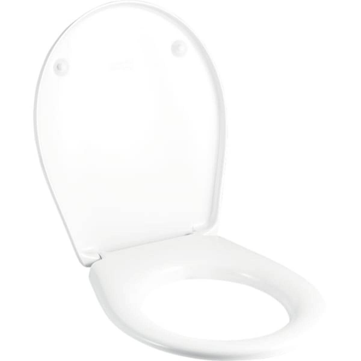 Geberit WC-Sitz Renova Plan weiß Befestigung von oben Scharniere edelstahl