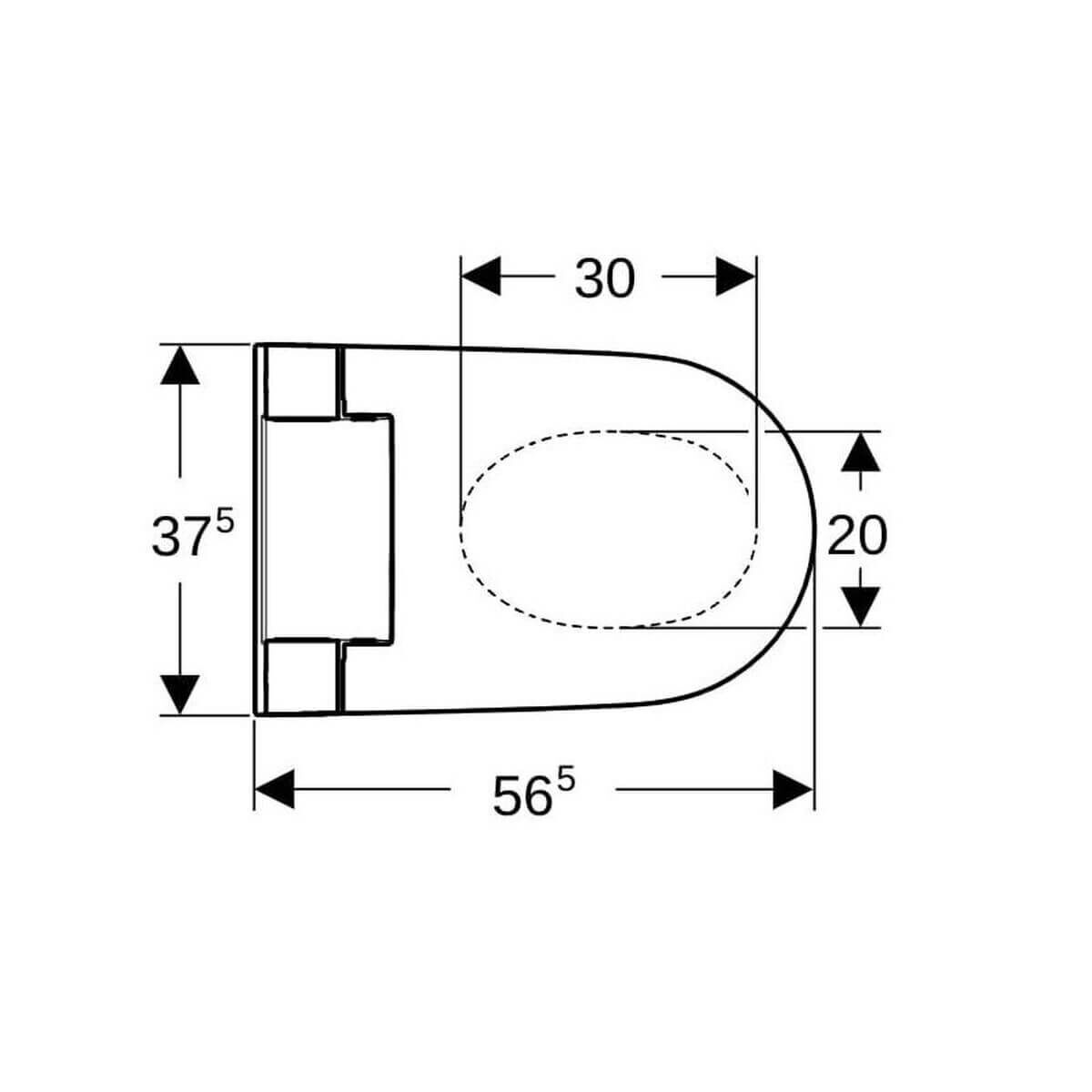 Geberit Dusch-WC AquaClean Alba, spülrandlos mit KeraTect-Beschichtung