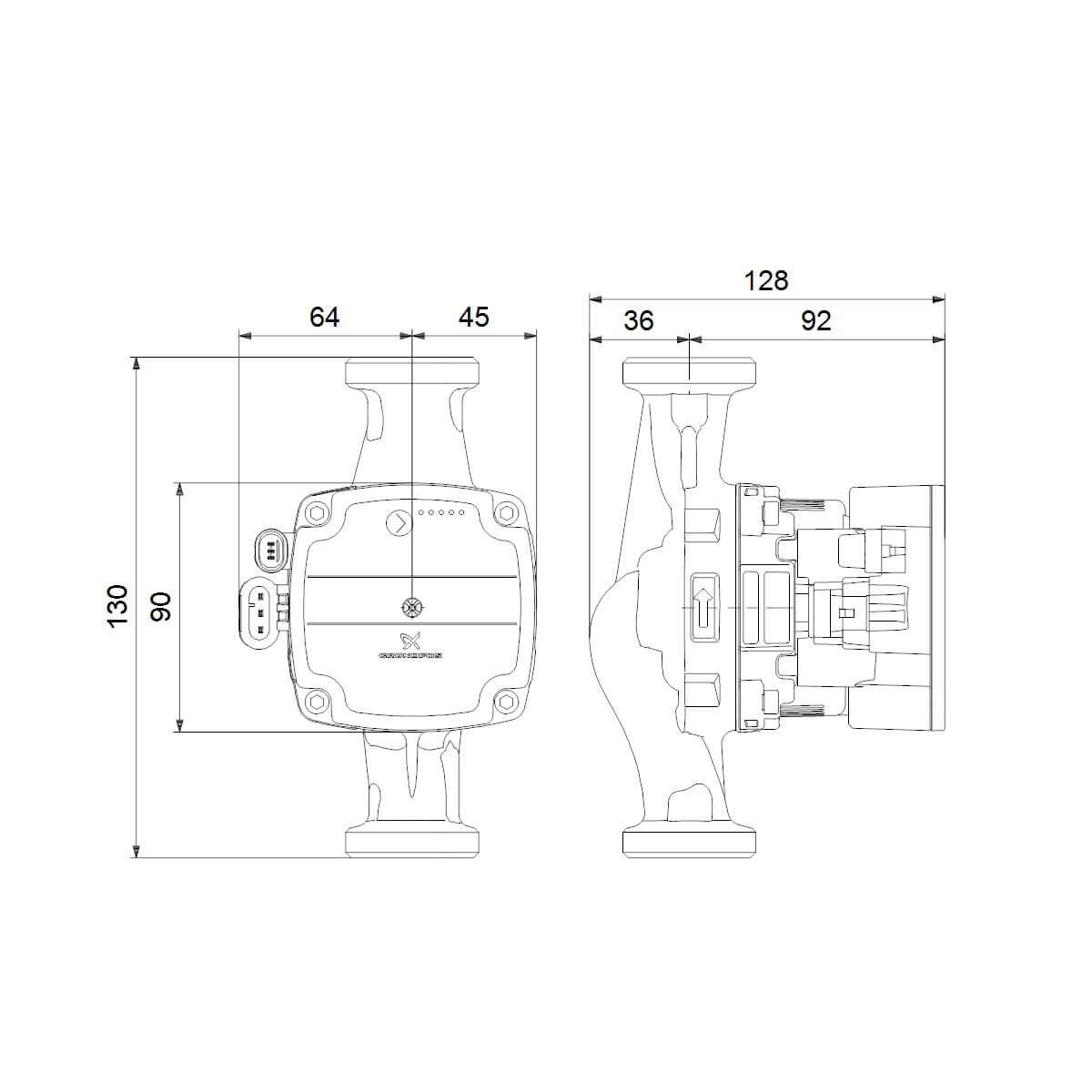 Grundfos Primärpumpe Solar Alpha 25-75 G 1 1/2 180 mm PN 10 230 V