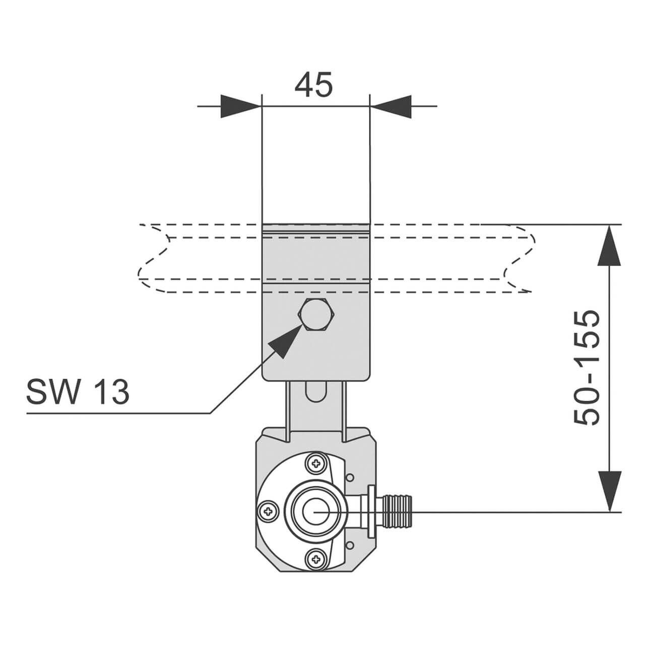 Tece Armaturenanschluss 1/2" Siliziumbronze