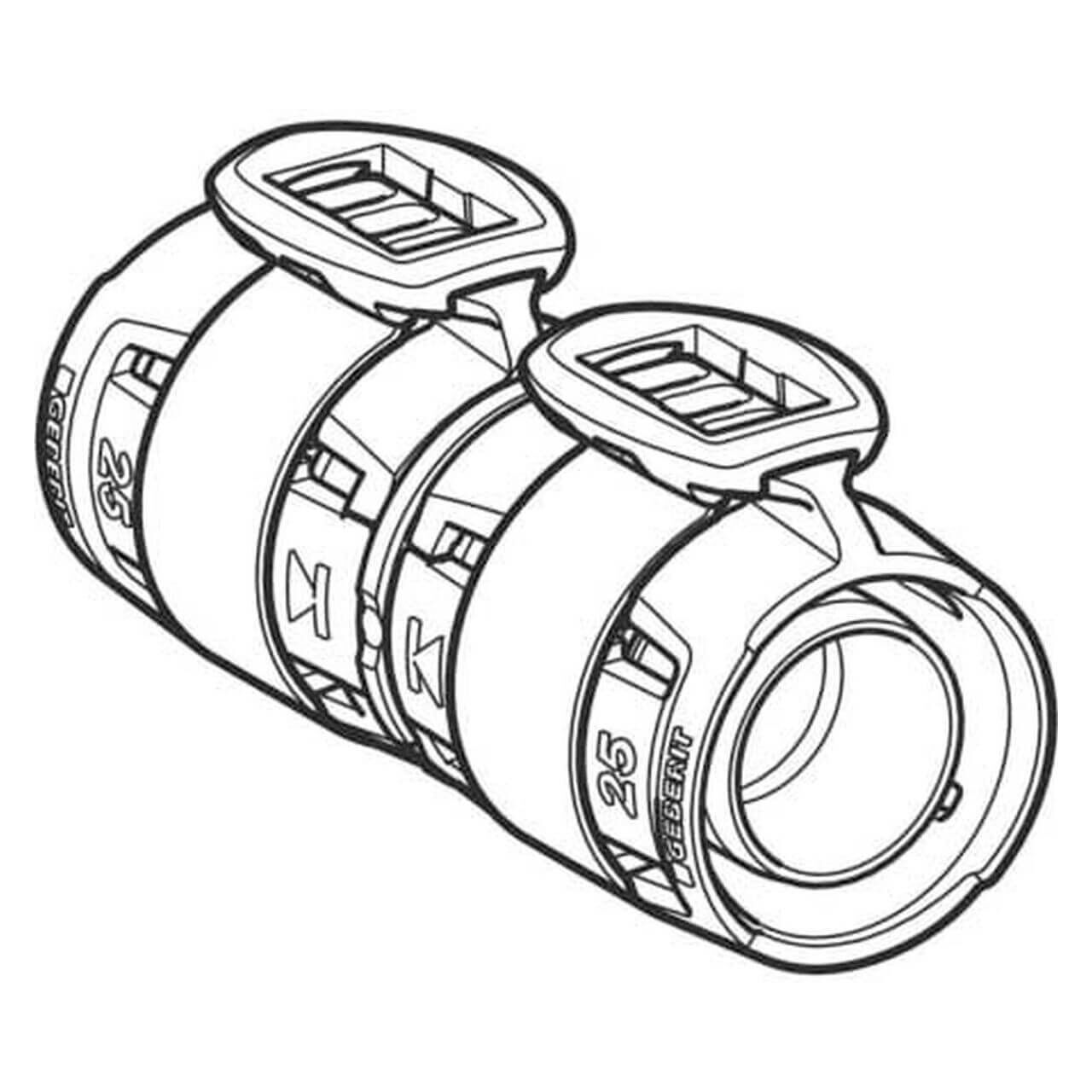 Geberit Kupplung FlowFit Ø 16 mm für Haustechnik Industrie Schiffbau