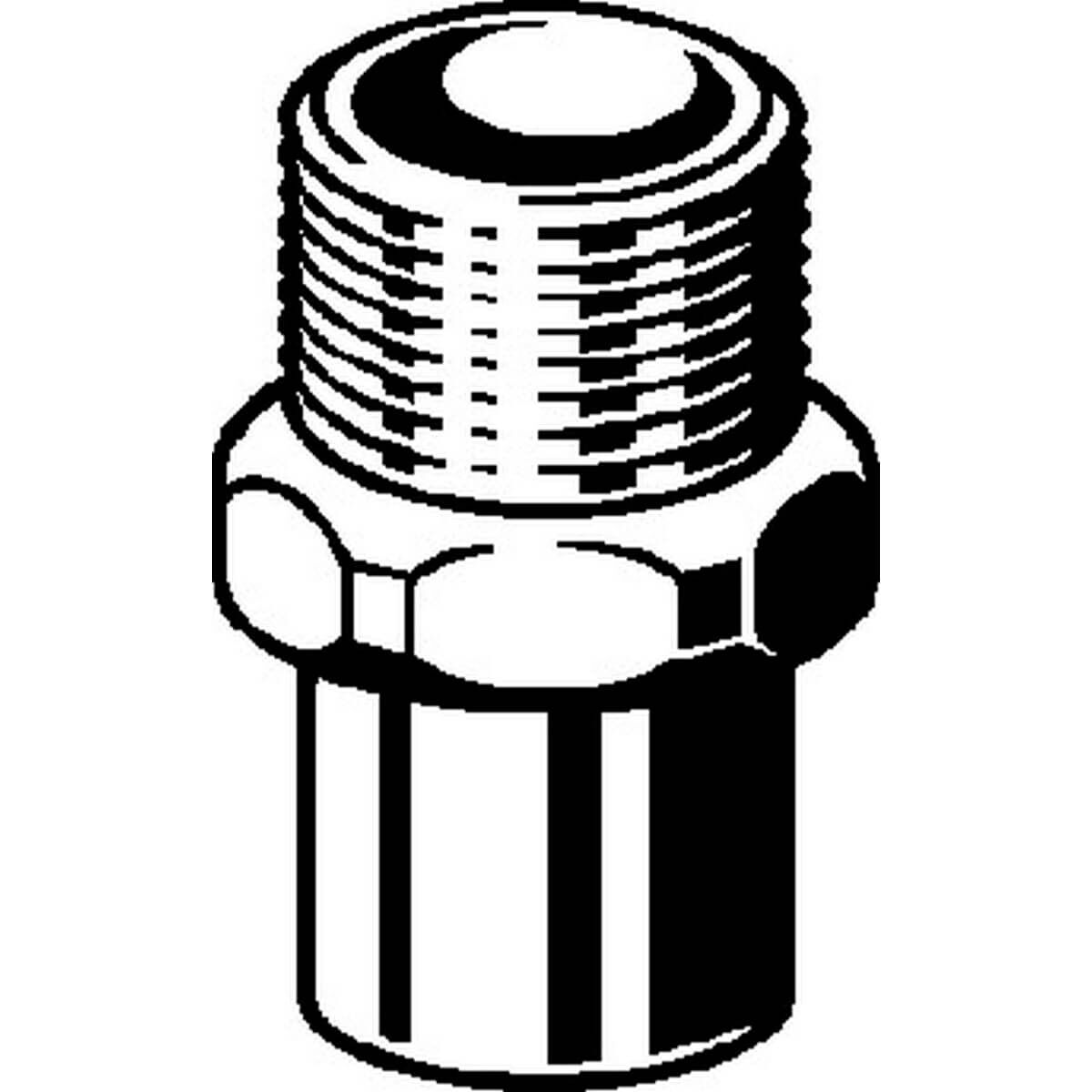Viega Übergangsnippel 94243 G 22 mm x R 3/4 Rotguss