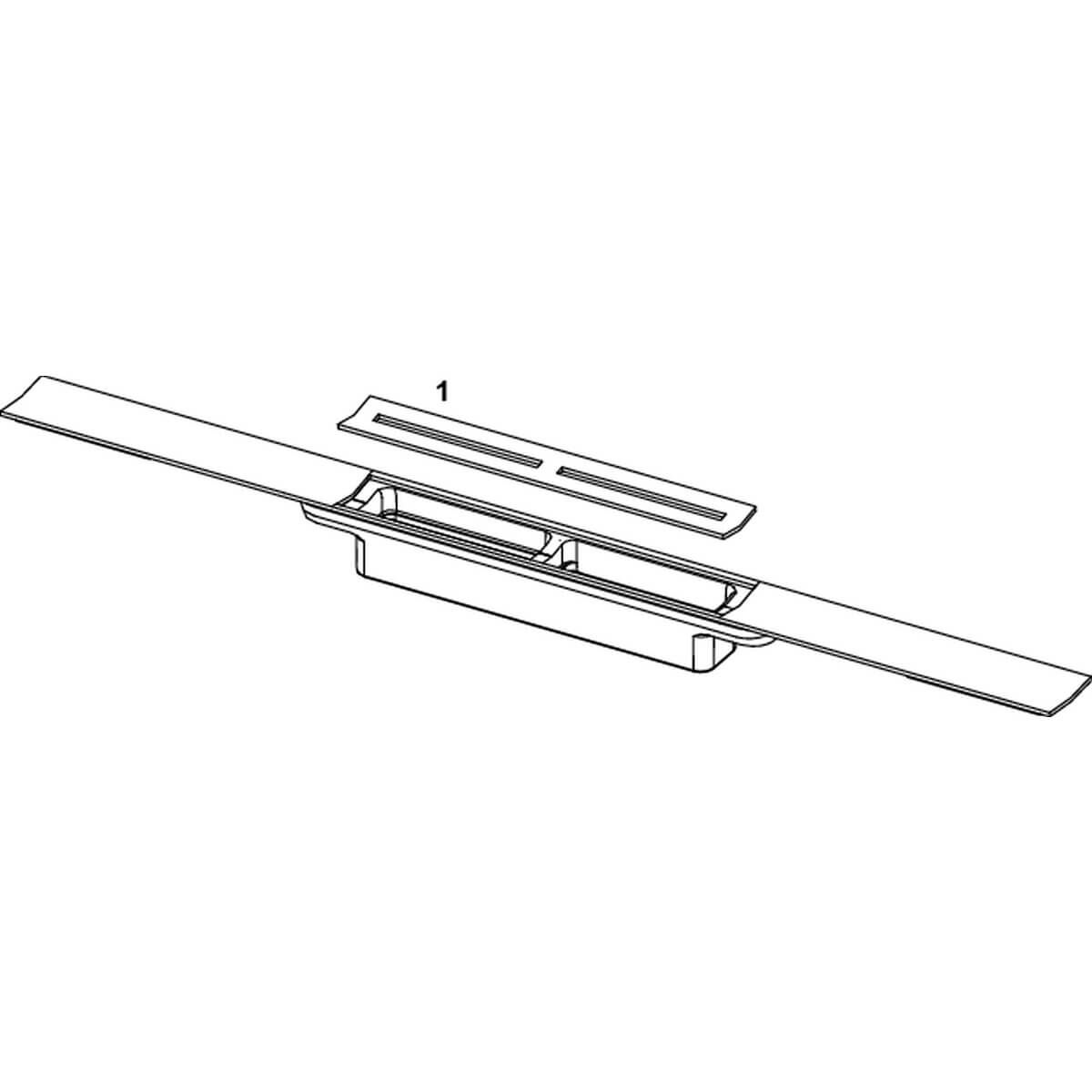 Tece Duschrinne drainprofile Breite 55 mm 900 mm gebürstet