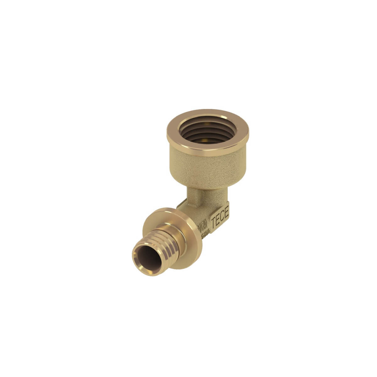 Tece Winkelübergangsmuffe TECEflex 16 mm x Rp 1/2 Siliziumbronze