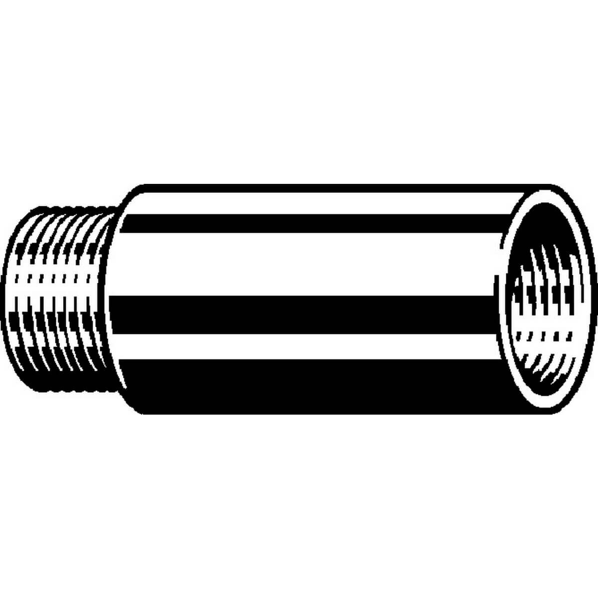 Viega Hahnverlängerung 3526 G 1/2 x 25 mm Rotguss verchromt