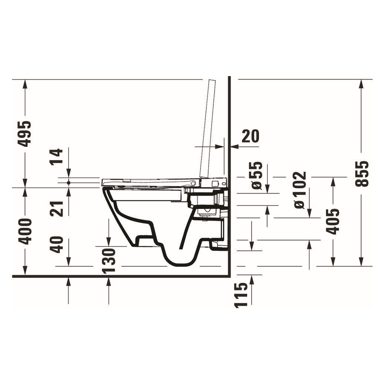 Duravit - Kompakt-Dusch-Tiefspül-WC - D-Neo