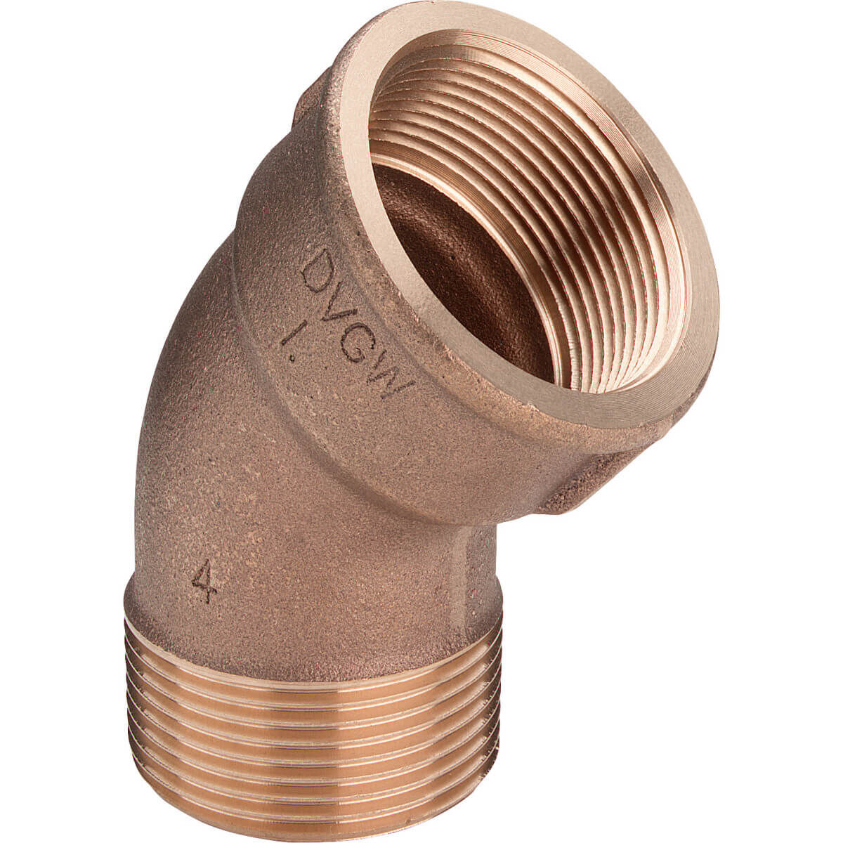 Viega Bogen 3121 R 1 x Rp 1 45° Rotguss
