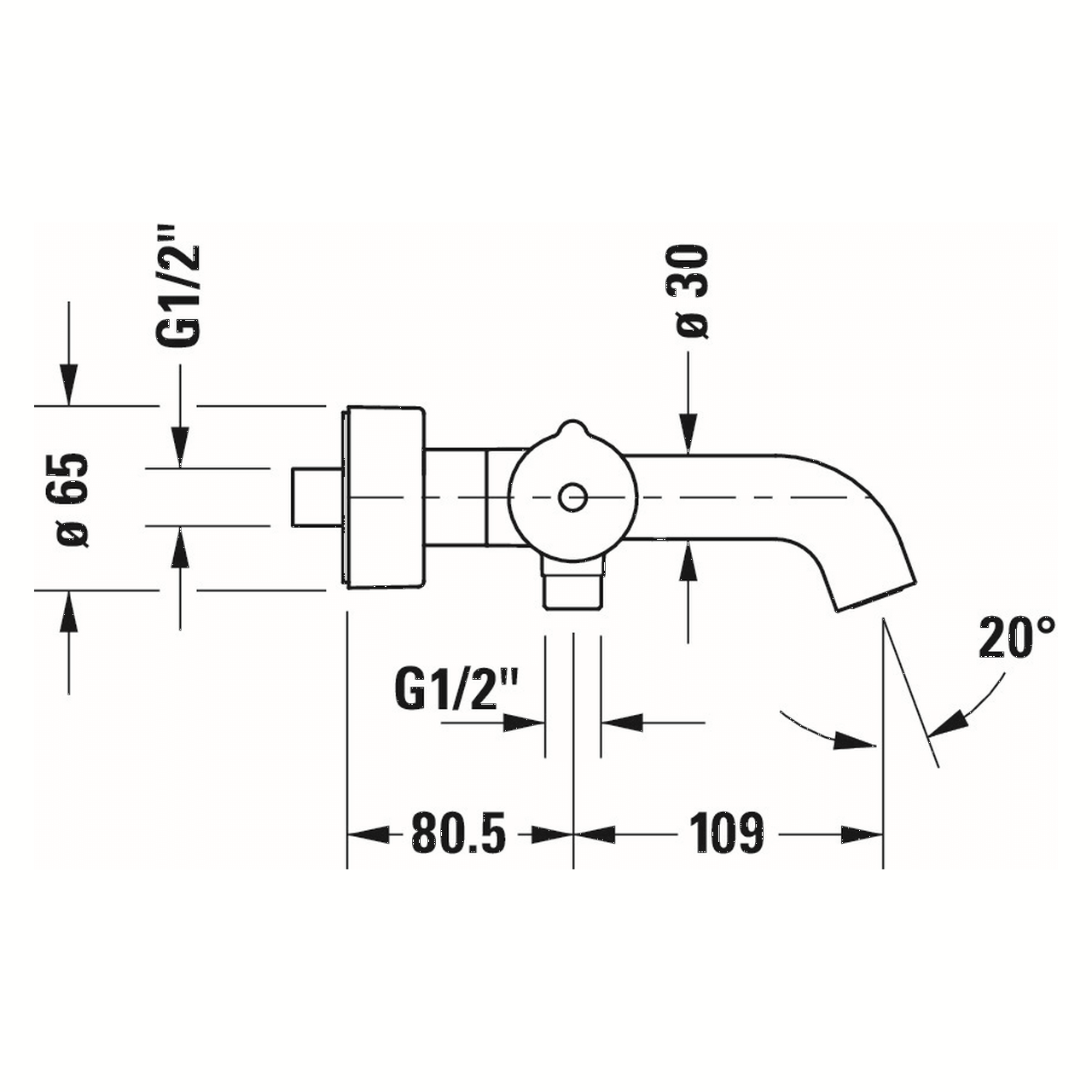 Duravit Wannenthermostat C.1 AP Chrom mit Umstellventil