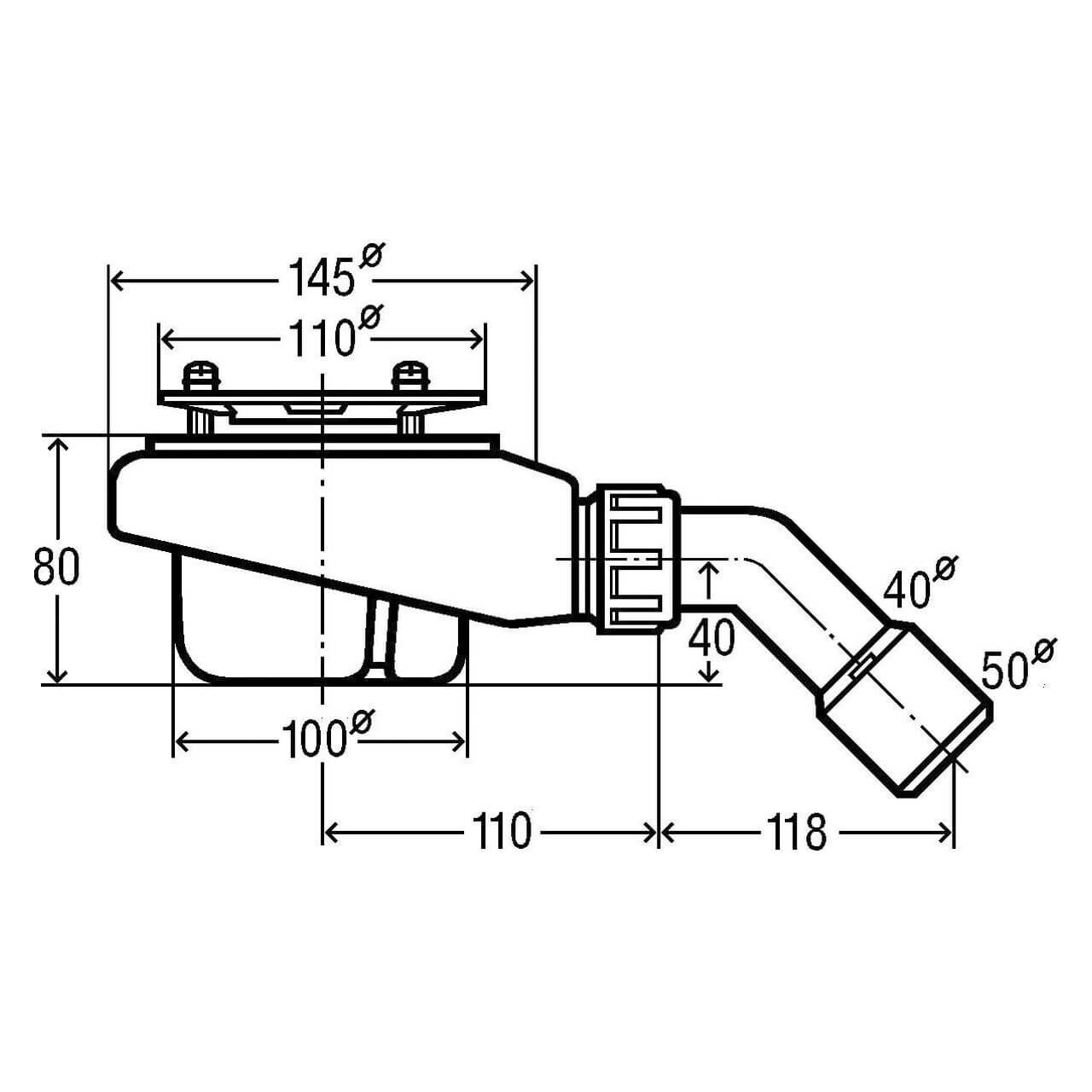 Viega Wannenablauf Tempoplex DN 40/50 Weiß (575625)