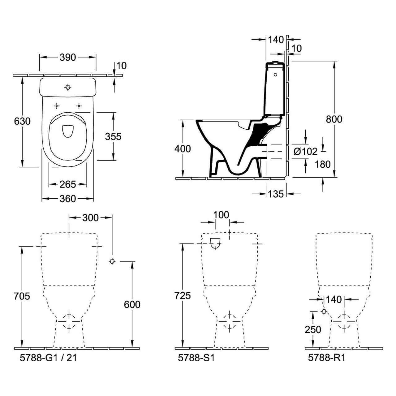Villeroy & Boch Spülkasten O.Novo Duo mit Spartaste Weiß
