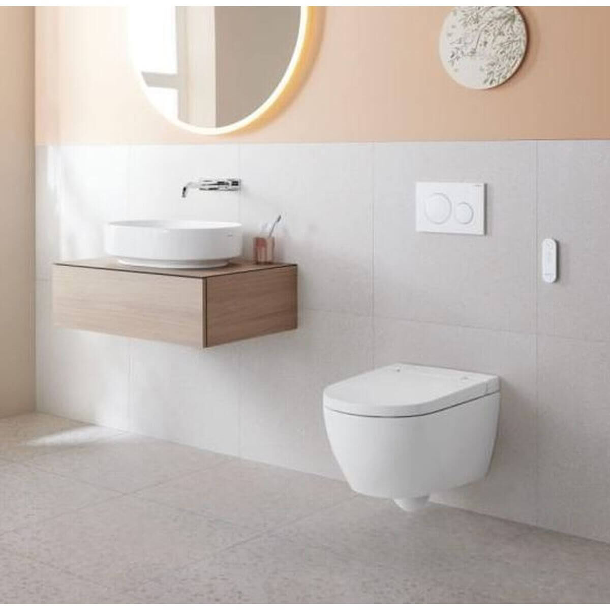 Geberit Dusch-WC AquaClean Alba, spülrandlos mit KeraTect-Beschichtung