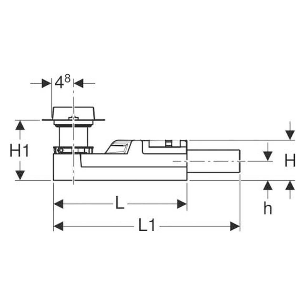 Geberit Rohbauset CleanLine Ø 50 mm Duschrinne, Höhe 90–220 mm (154150001)