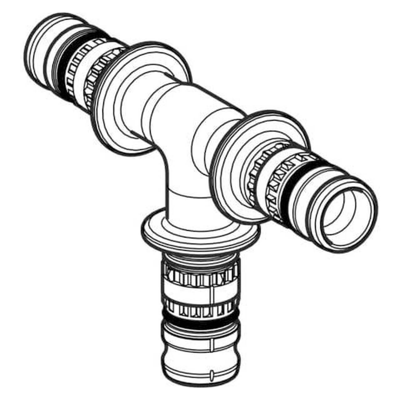 Geberit T-Stück Mepla Ø 16 mm egal PVDF