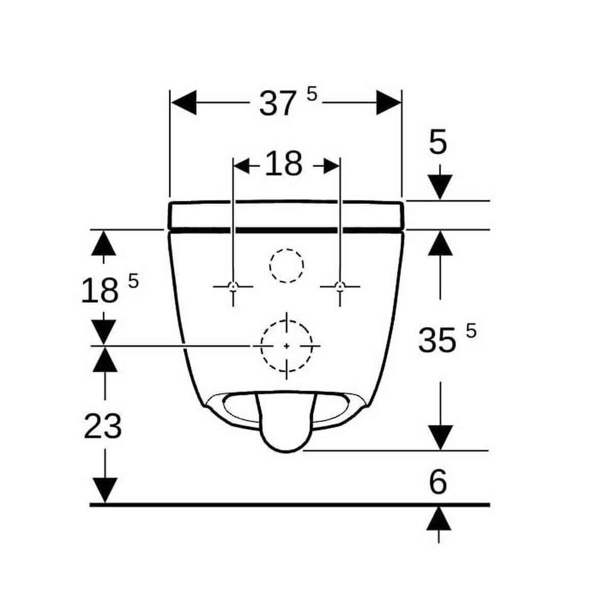 Geberit Dusch-WC AquaClean Alba, spülrandlos mit KeraTect-Beschichtung