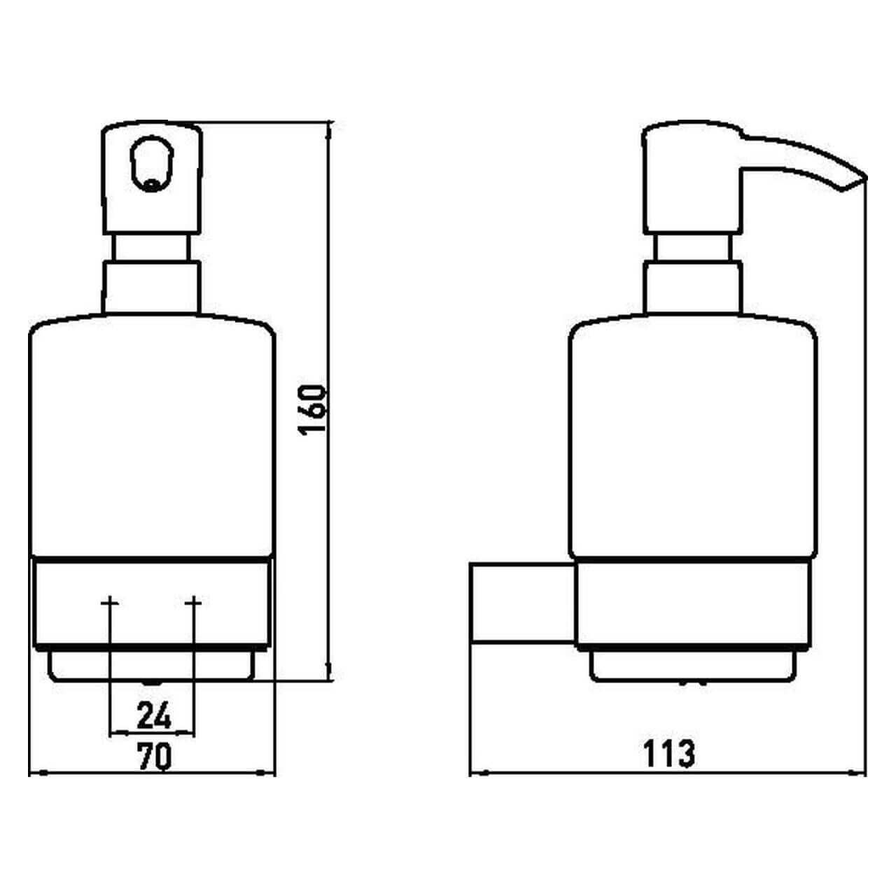 Emco Seifenspender Loft Wandmodell Chrom