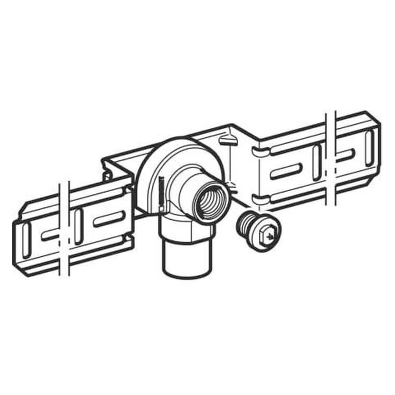 Geberit Anschlusswinkel Mepla Ø 16 mm x Rp 1/2 x 52 mm 90° einfach vormontiert
