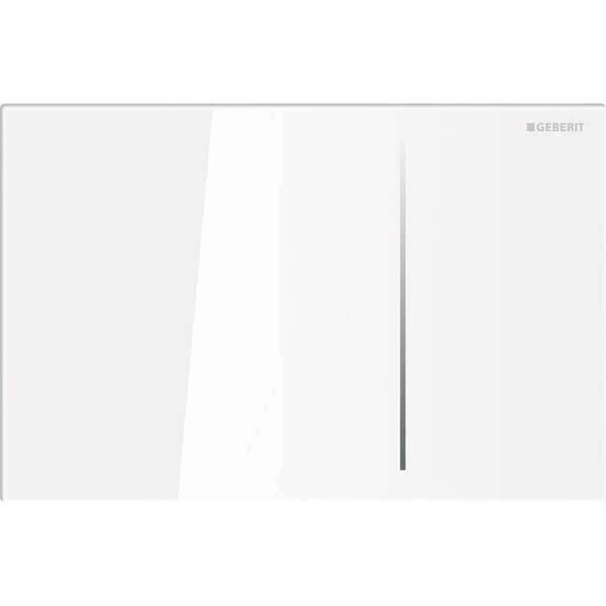 Geberit Betätigungsplatte Sigma70 | Glas Weiß | 2-Mengen-Spülung | Sigma