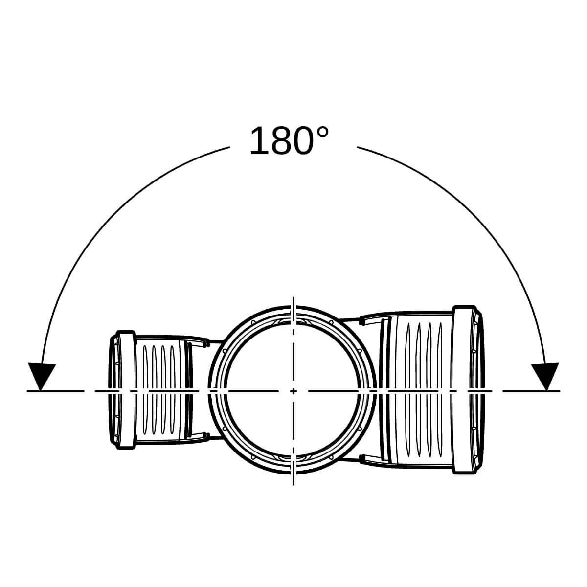 Geberit Abzweig Silent PP DN 90/90/90 mit Innenradius 87,5° 2-fach