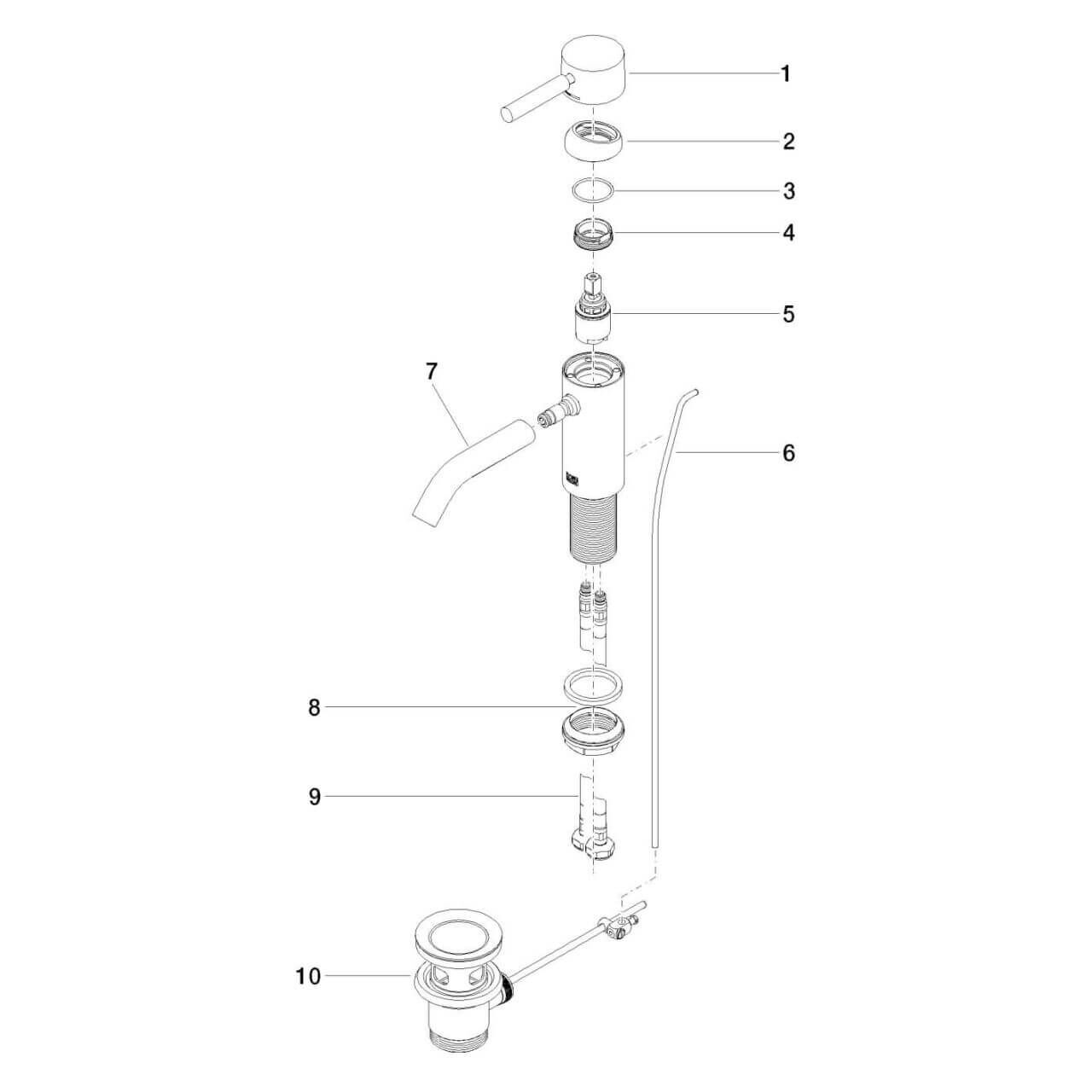 Dornbracht Einhandmischer Meta Chrom 125 mm