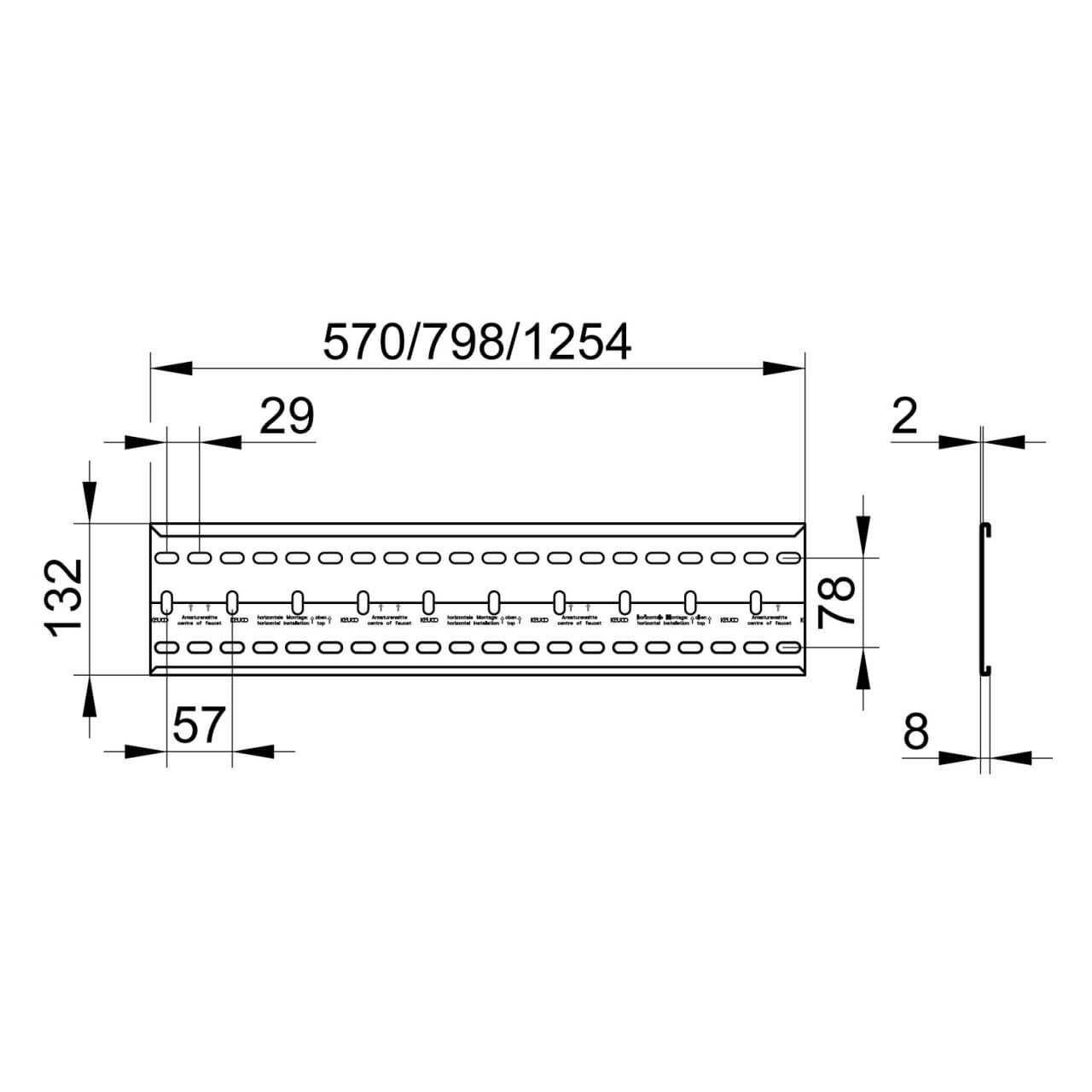 Keuco Montageschiene IXMO 570 mm