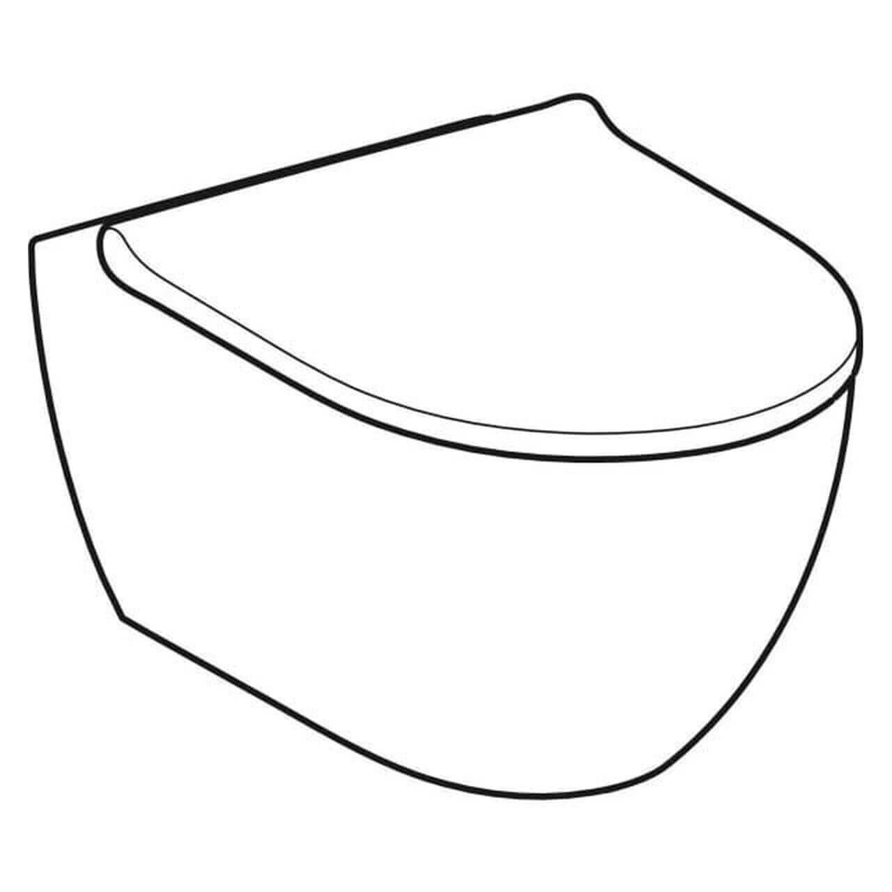 Geberit Wand-Tiefspül-WC-Set Acanto 36 x 38,5 x 53,5 cm 4,5 l geschlossen weiß