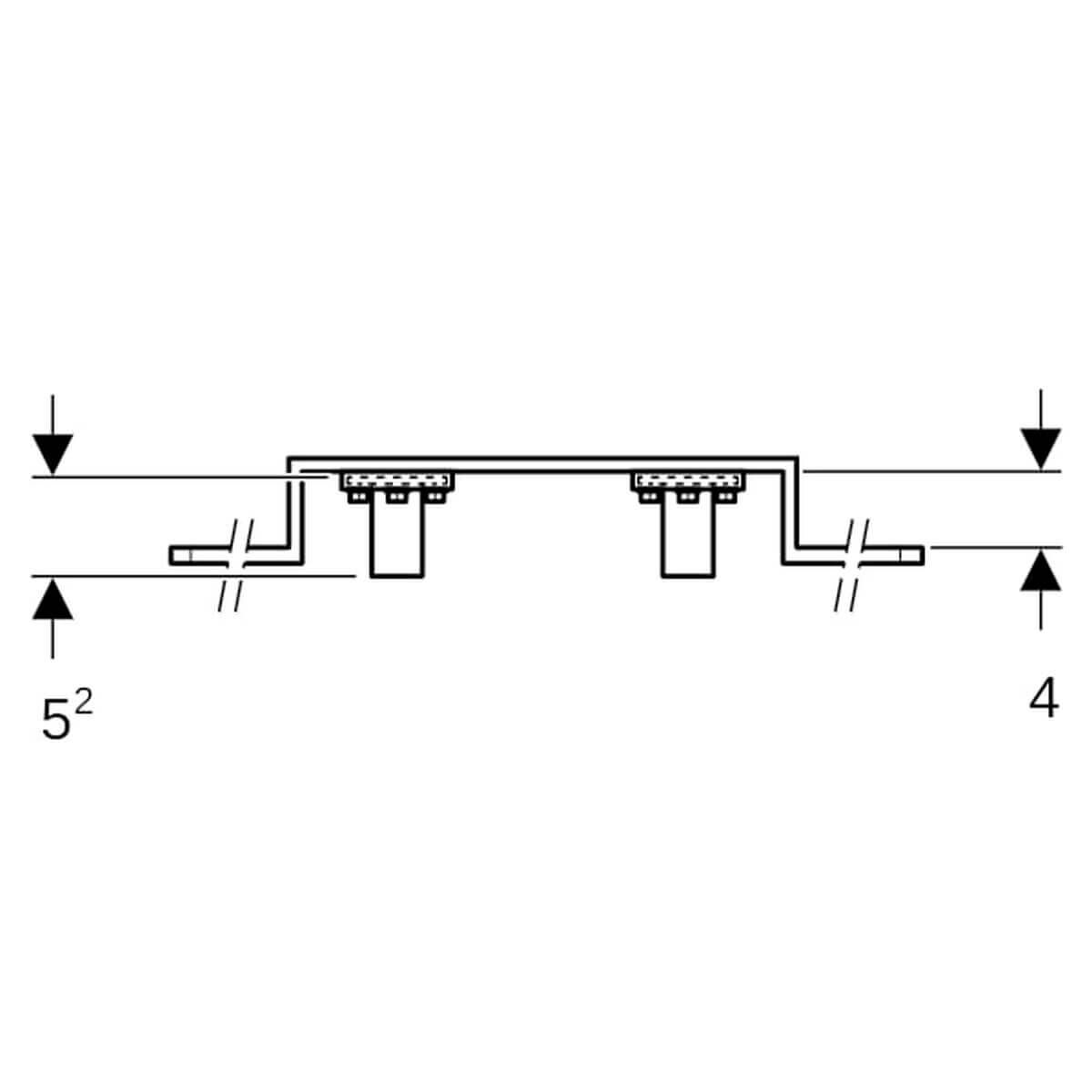 Geberit Anschlusswinkel Mepla Ø 16 mm x Rp 1/2 x 52 mm 90° zweifach