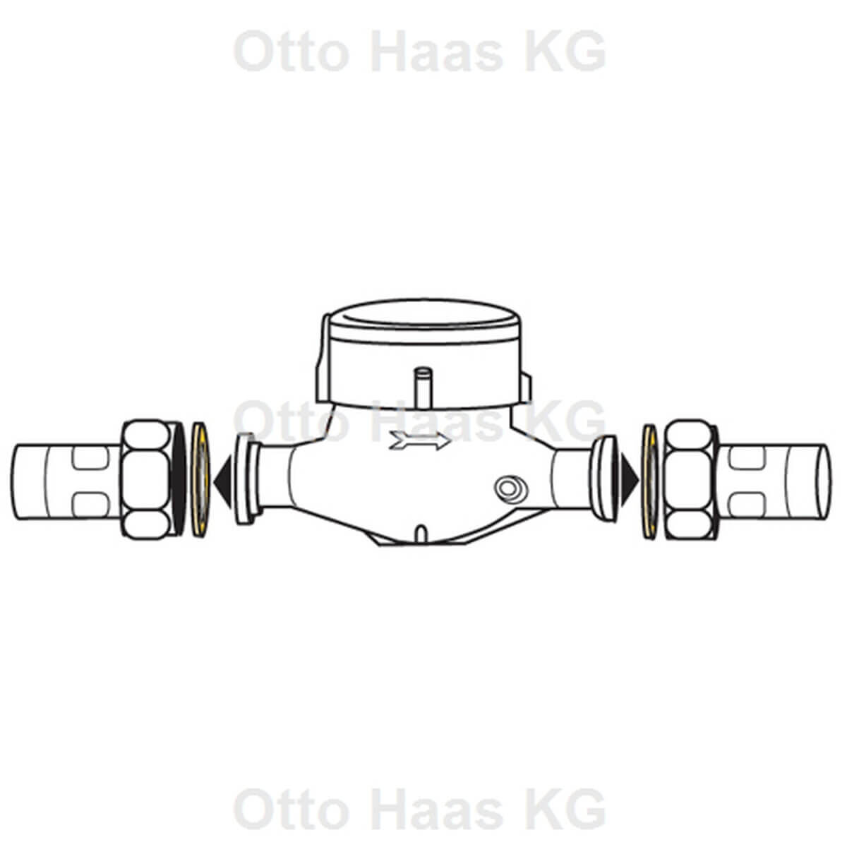 Haas Wasserzähler-Dichtung 17 x 24 x 2 mm 1/2" für Kaltwasser weiß