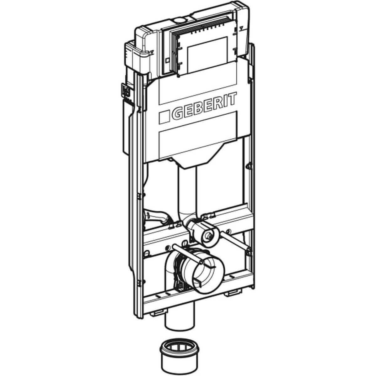 Geberit Wand-WC-Element GIS 114 cm mit Sigma UP-Spülkasten 12 cm
