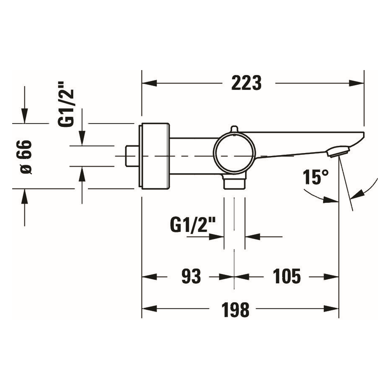 Duravit Badewannenarmatur Wave AP Edelstahl gebürstet mit Umstellventil