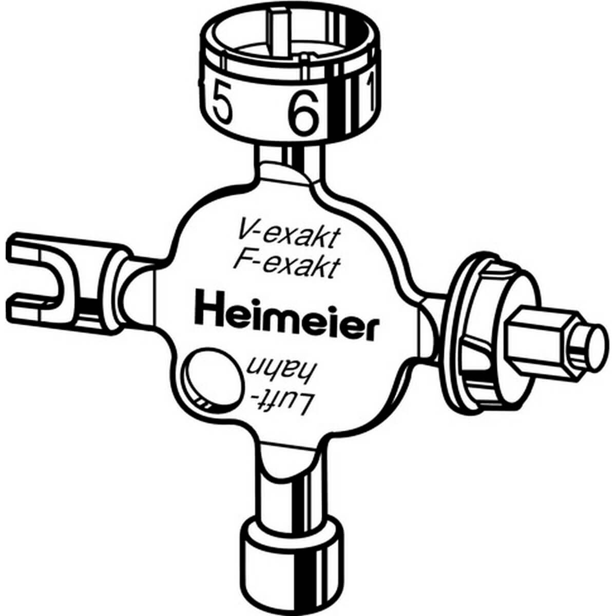 Heimeier Universalschlüssel für V-/F-exakt Regu-/Vekolux Thermostat-Kopf B