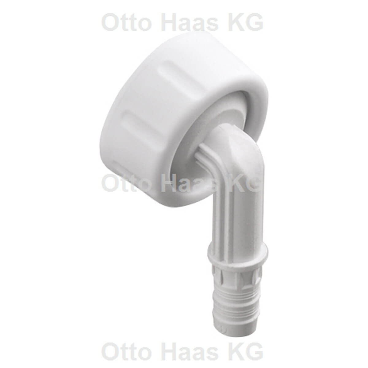 Haas Winkelschlauchtülle 3/8" x 10 mm 51 mm 1" für Kondensat-Anschluss weiß