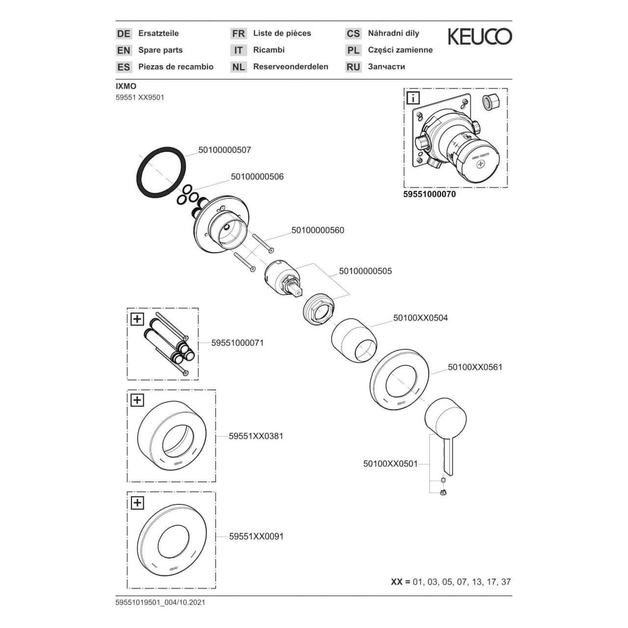 Keuco Badarmatur Ixmo Chrom (59551019501)