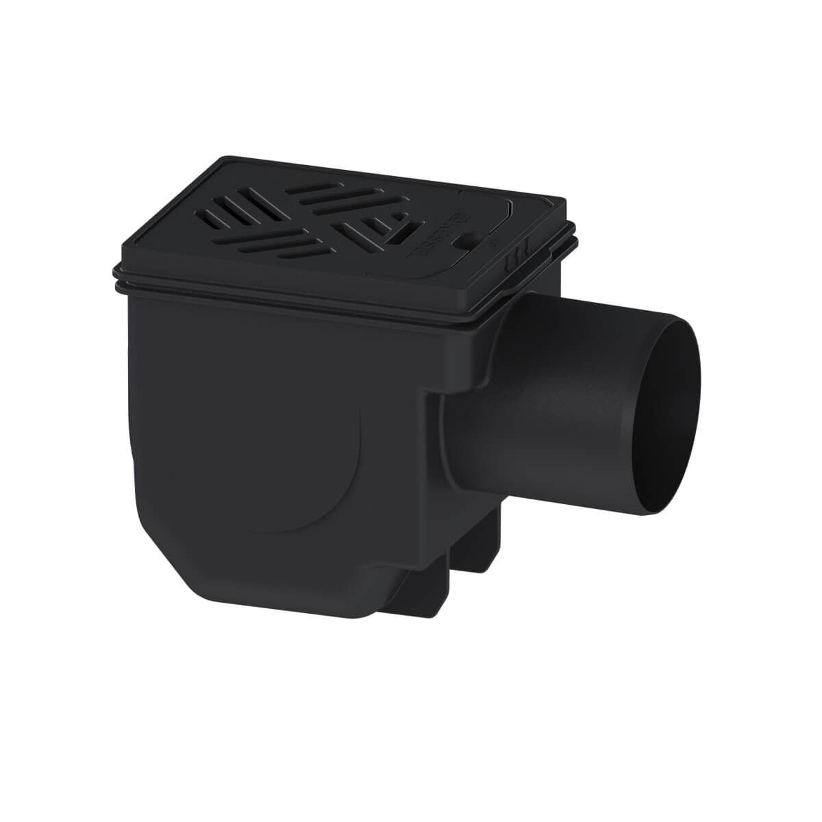 Kessel Kellerablauf Drehfix DN 100 aus ABS Schlitzrost schwarz