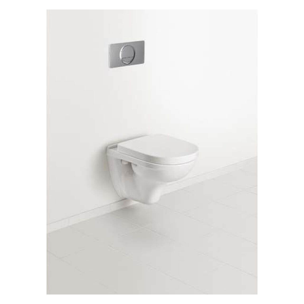 Villeroy & Boch WC-Sitz O.NOVO Edelstahl-Scharniere Weiß