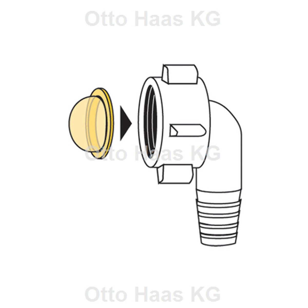Haas Schmutzfangsieb 1/2" edelstahl mit Dichtung für Kaltwasser