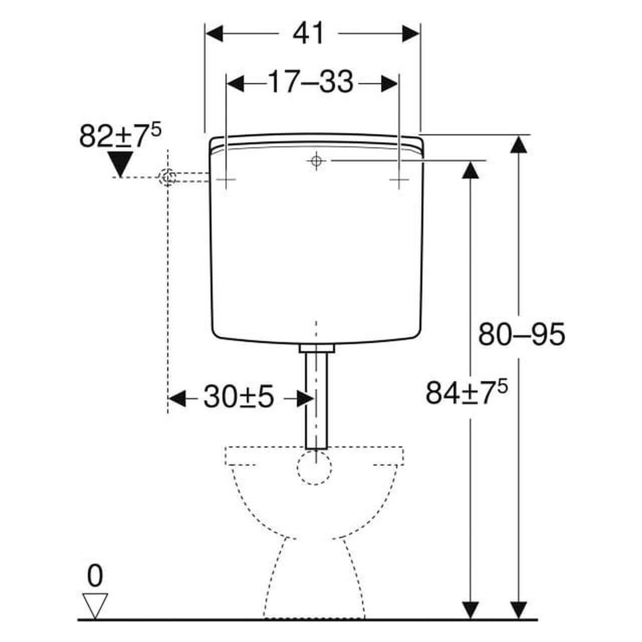 Geberit - Aufputz-Spülkasten - AP140 2-Mengen-Spülung Bahamabeige