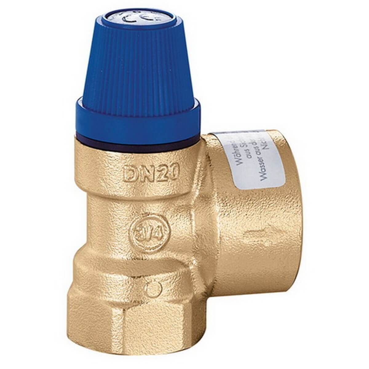 Caleffi Membran-Sicherheitsventil 1/2" IG x 3/4" IG 8 bar für Brauchwasser