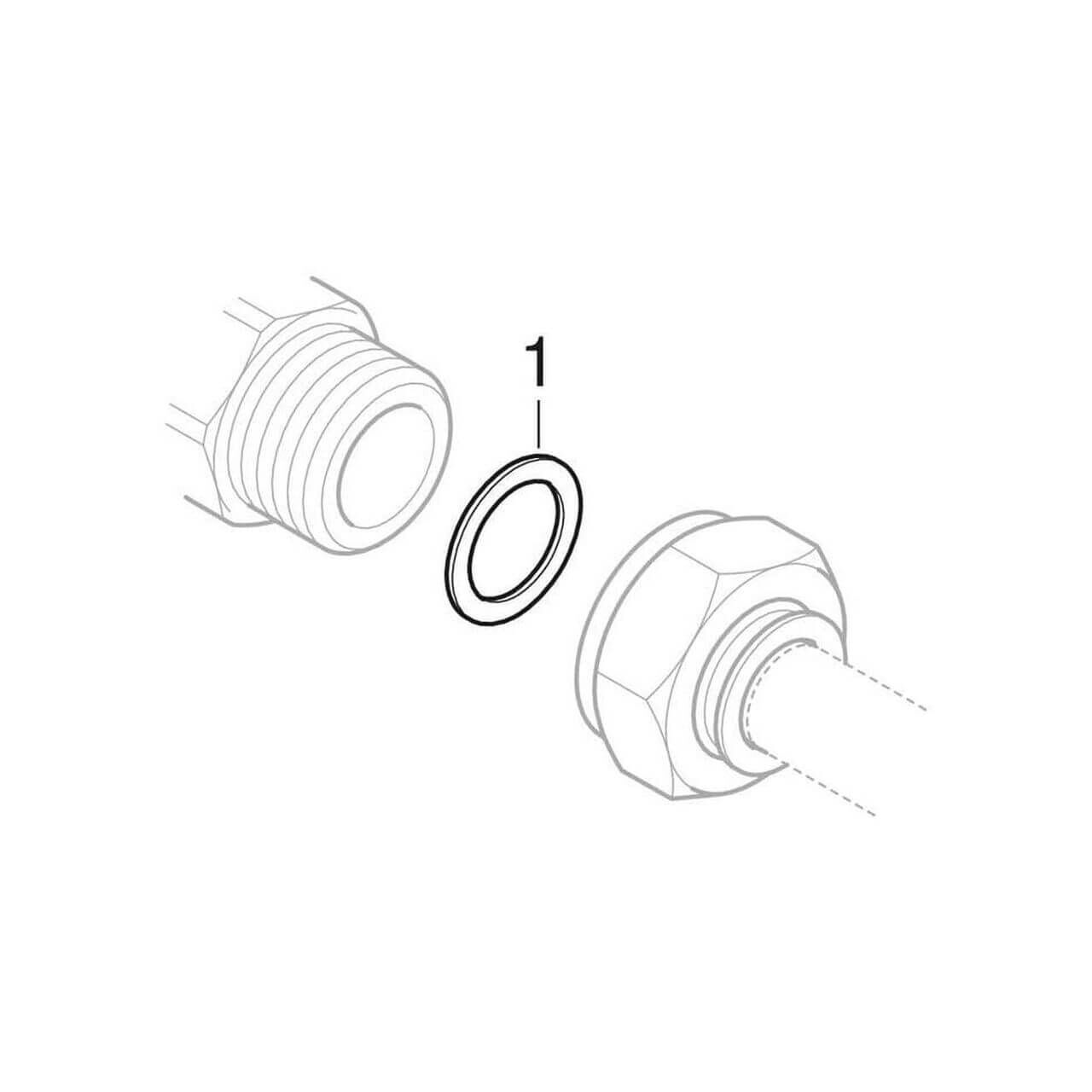 Geberit Übergangsverschraubung Mepla Ø 26 mm x R 3/4 mit AG Rotguss